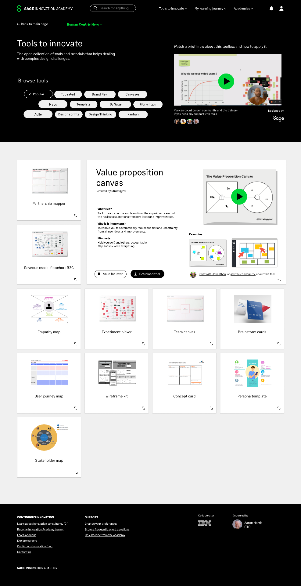 Tools to innovate — open toolbox prototype
